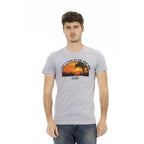 Men Crew-Neck Short-Sleeves T-Shirt – Breathable, Orange, Black