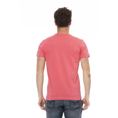 Men Crew-Neck Short-Sleeves T-Shirt – Breathable - Pink -Guocali