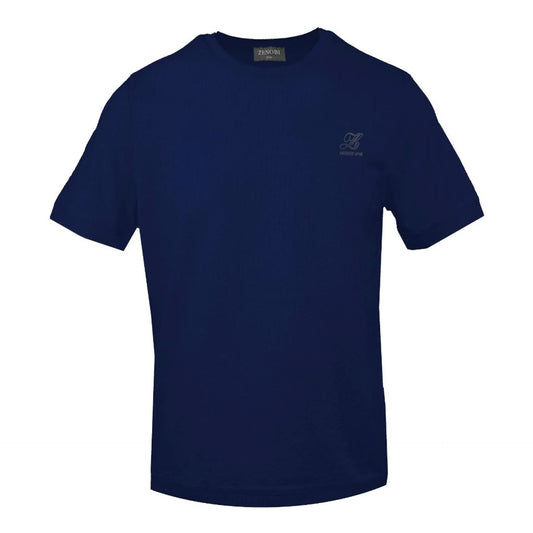 Men Crew-Neck Short-Sleeves T-Shirt – Lightweight - Navy Blue -Guocali