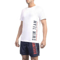 Men Crew-Neck Short-Sleeves T-Shirt – Stretchable - White -Guocali