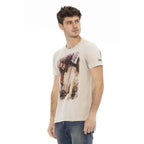 Men Crew-Neck T-Shirt – Breathable - Brown -Guocali