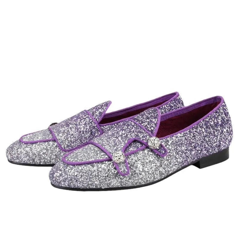 Men Dress Loafers - Buckles Monk Strap Formal Dress Shoes