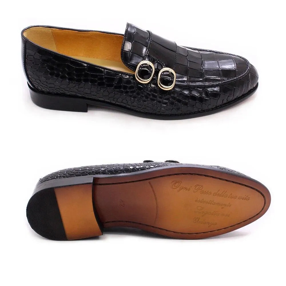 Men Dress Loafers - Buckles, Straps Monk Strap Formal Dress Shoes