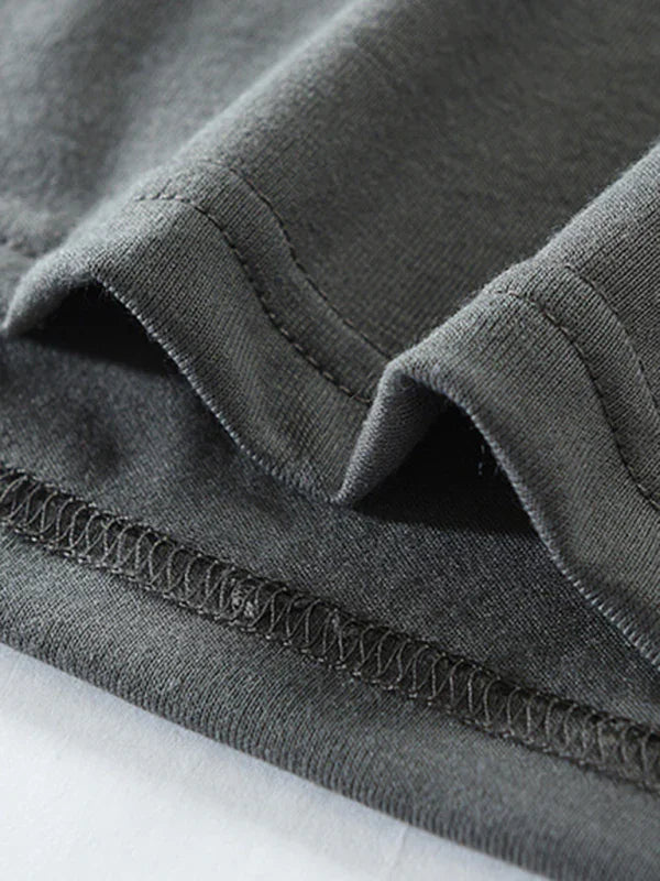 Men Henley Long-Sleeves T-Shirt – Breathable - Green, Beige -Guocali