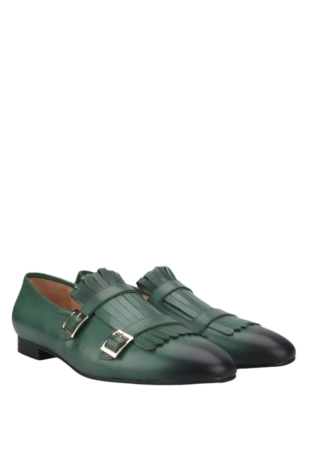 Men Kiltie Dress Loafers - Buckles, Straps Monk Strap Formal Dress Shoes
