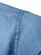 Men Long Sleeves Cotton Casual Shirt – Lightweight - Navy, Brown -Guocali