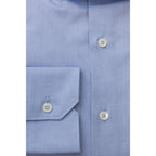Men Long Sleeves Cotton Dress Shirt – Breathable - Blue -Guocali