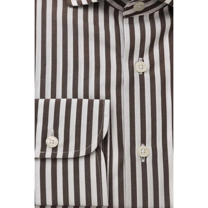 Men Long Sleeves Cotton Dress Shirt – Breathable - Black, White -Guocali