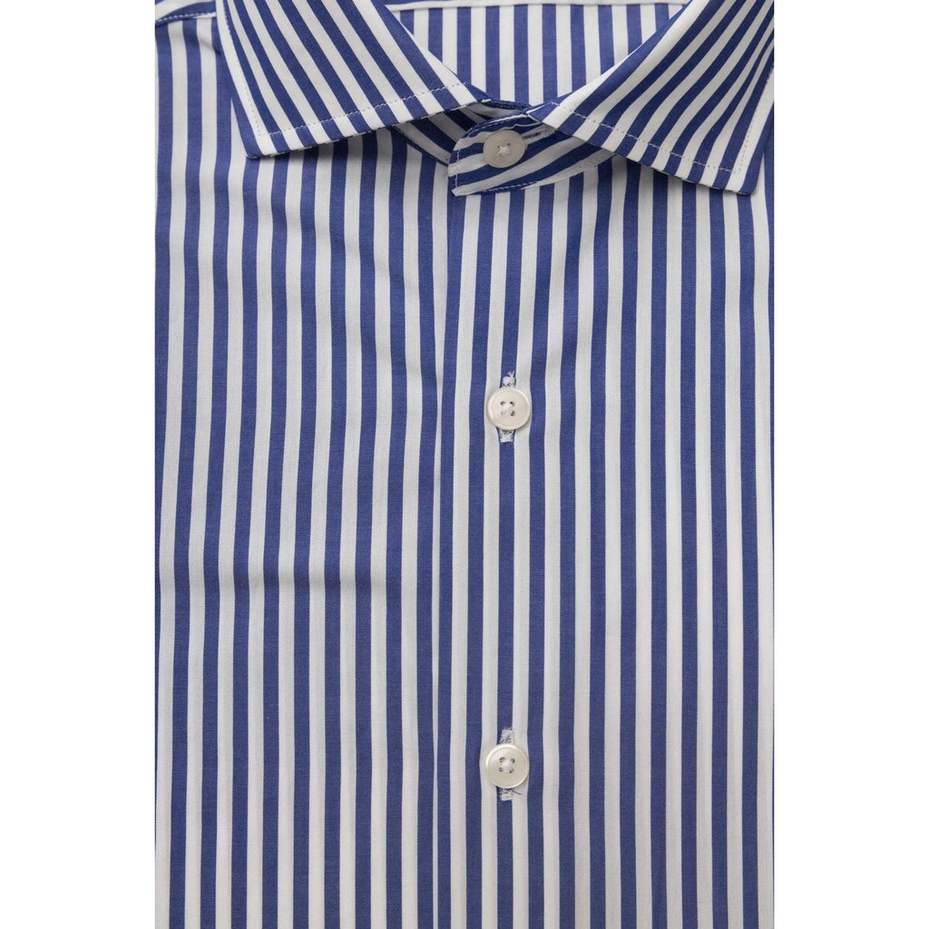 Men Long Sleeves Cotton Dress Shirt – Breathable - Blue, White -Guocali