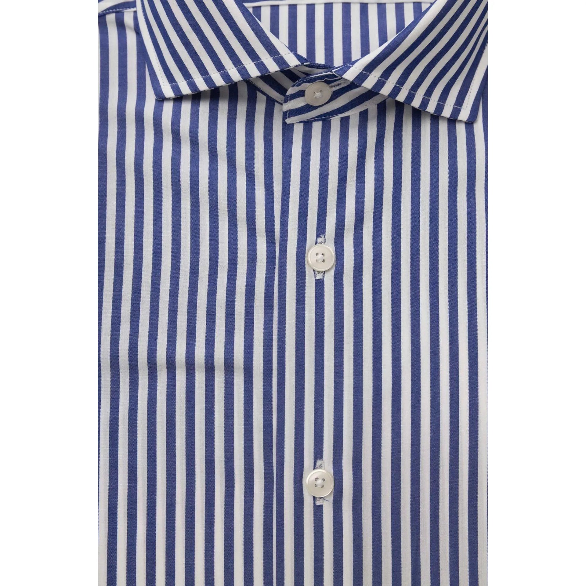 Men Long Sleeves Cotton Dress Shirt – Breathable - Blue, White -Guocali