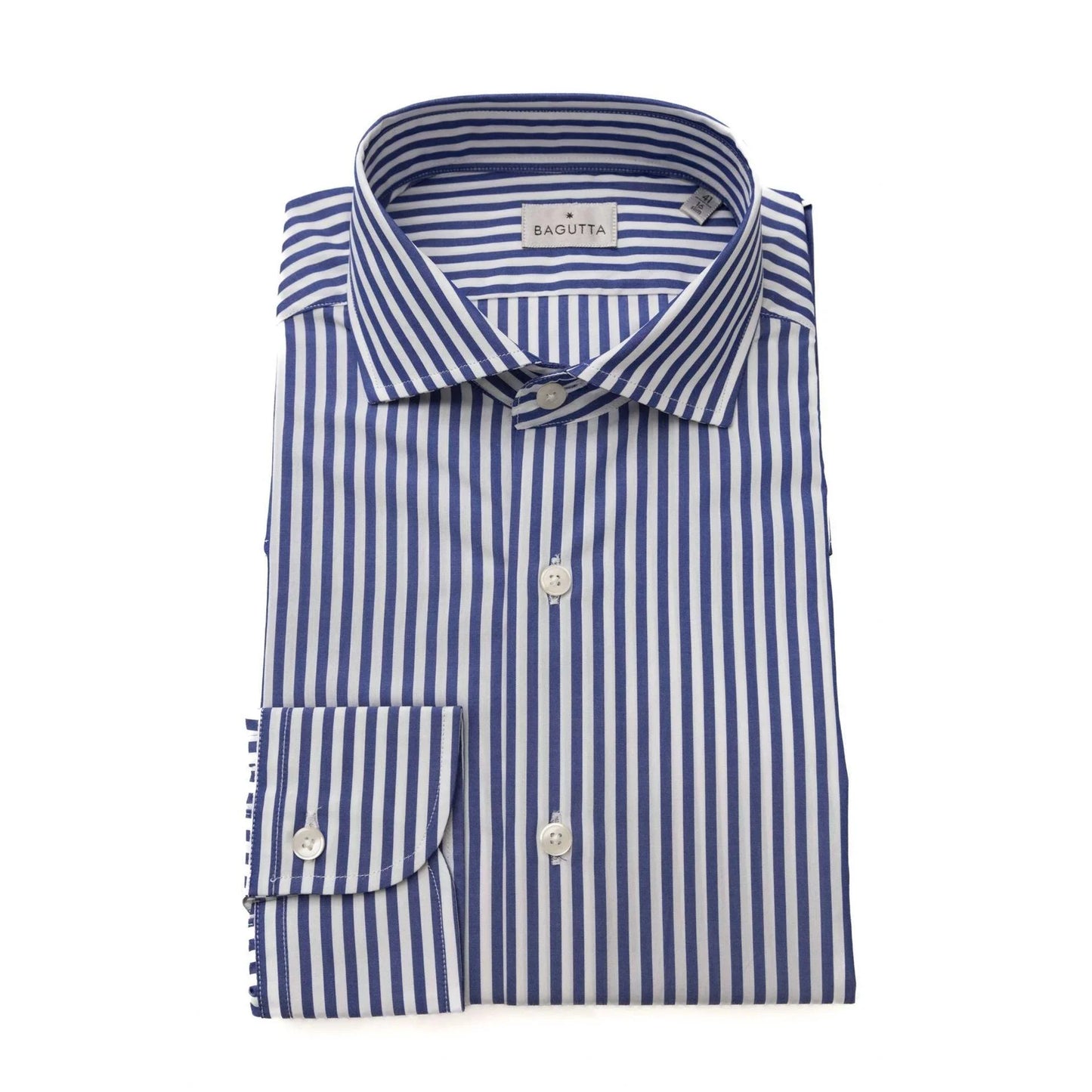 Men Long Sleeves Cotton Dress Shirt – Breathable - Blue, White -Guocali