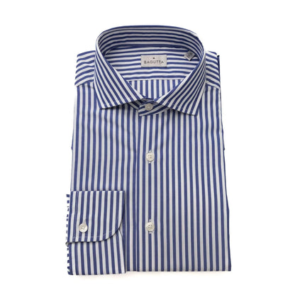 Men Long Sleeves Cotton Dress Shirt – Breathable - Blue, White -Guocali