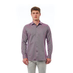 Men Long Sleeves Cotton Slim Fit Dress Shirt – Breathable, Gray