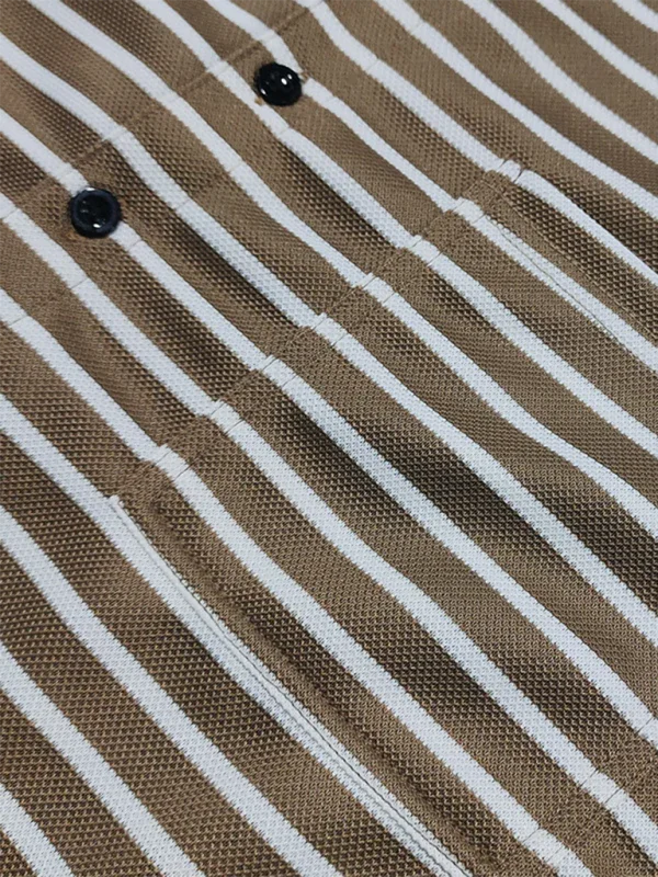 Men Long Sleeves Regular Fit Henley Shirt – Stretchable - Beige, White -Guocali