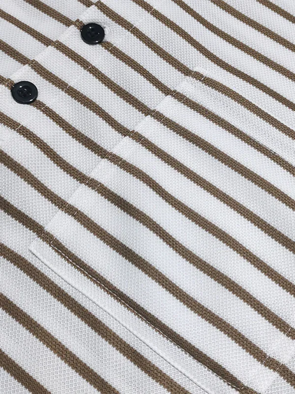 Men Long Sleeves Regular Fit Henley T-Shirt – Stretchable, White