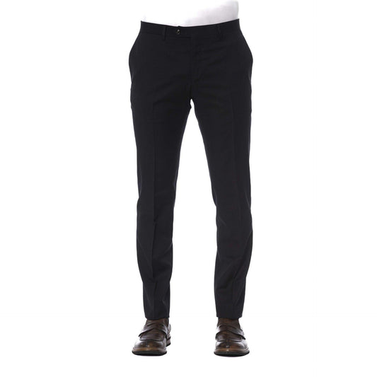 Men-Pants-Trousers-Brand-Trussardi-Clothing-Black-GUOCALI