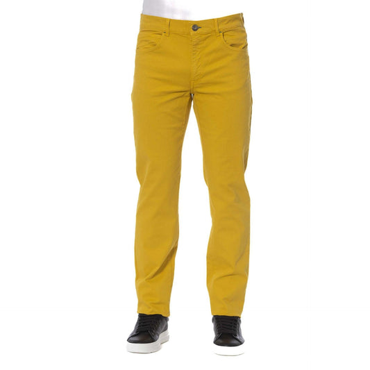 Men-Pants-Trousers-Brand-Trussardi Jeans-Clothing-Yellow-GUOCALI