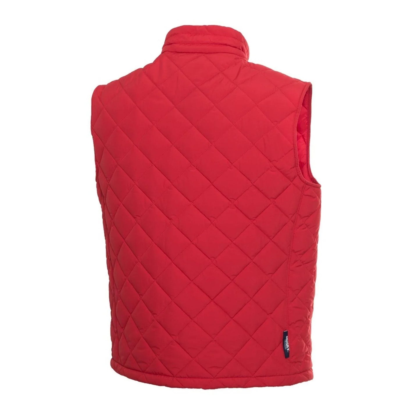 Men Puffer Vest - Insulated - Mandarin Collar Red -Guocali