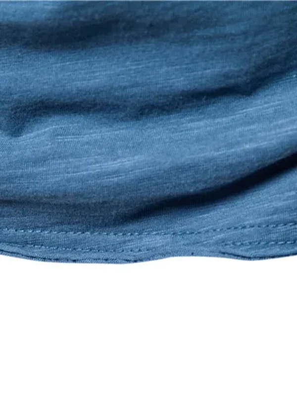 Men's Round-Neck Short-Sleeves T-Shirt – Lightweight - Red -Guocali