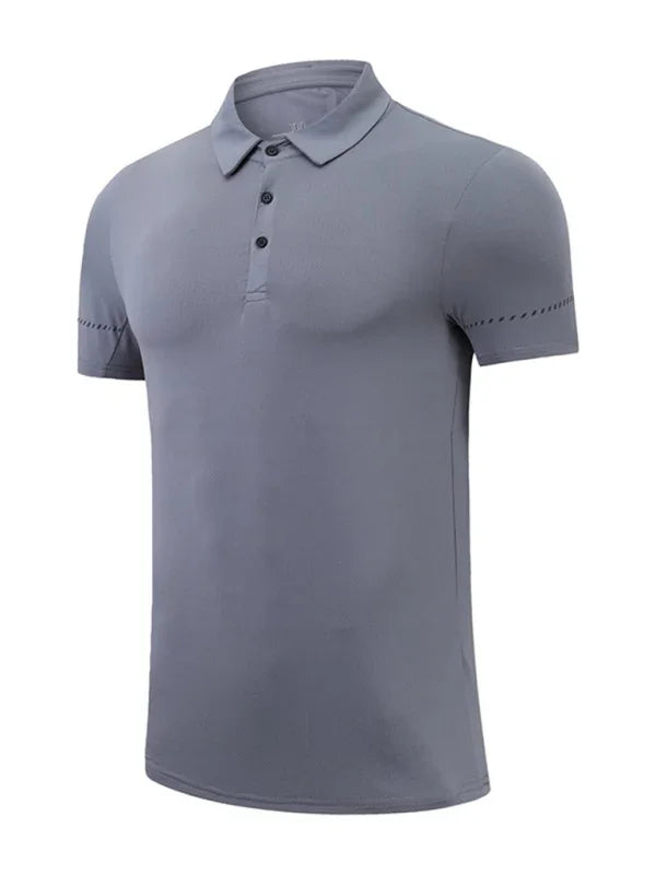 Men Short Sleeves Polo Shirt – Quick-Drying - Green -Guocali