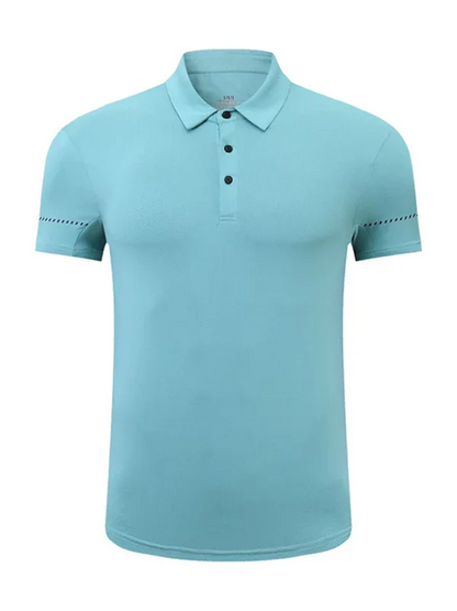 Men Short Sleeves Polo Shirt – Quick-Drying - Green -Guocali