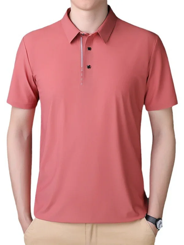 Men Short Sleeves Polo Shirt – Stretchable - Green, Black -Guocali