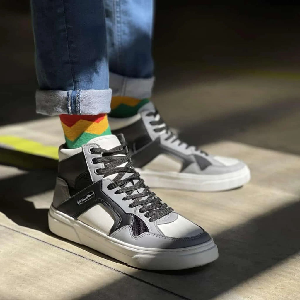 Men Sneakers - Mid-Top Sneakers Shoes