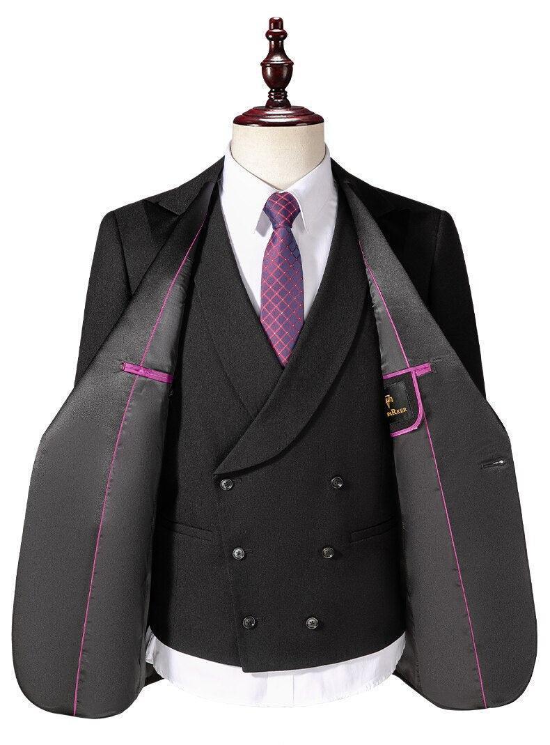 Men Suit - 3-Piece Tuxedo Suit - 3-Piece Suit - Guocali