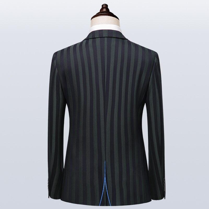Men Suit - Caruso Striped 3-Piece Suit - 3-Piece Suit - Guocali