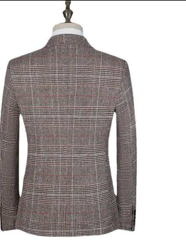 Men Suit Jacket - Breathable Blazer - Light Brown, Beige, Gray, Black