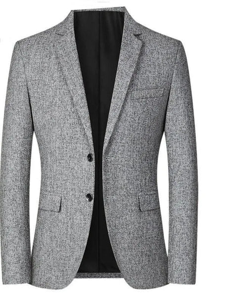 Men Suit Jacket - Lightweight Blazer, Gray