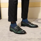 Men Tassel Dress Loafers - Buckles Monk Strap Formal Dress Shoes