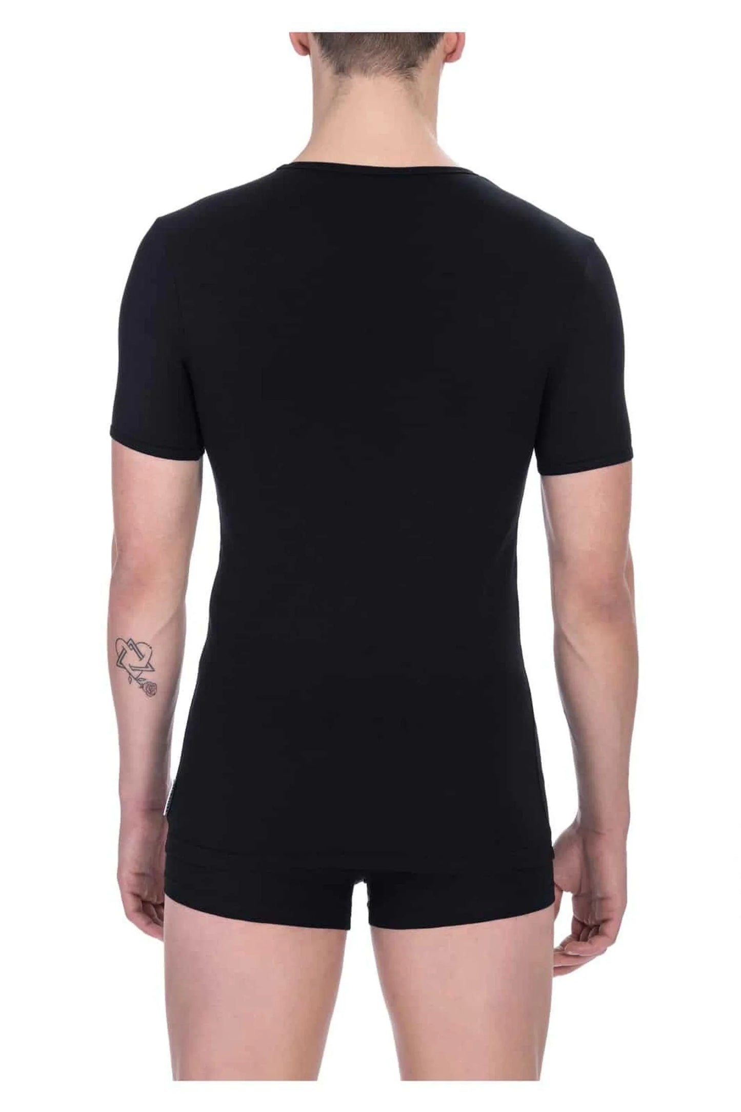 Men Underwear T-Shirts - Stretchable - Short-Sleeves Black -Guocali