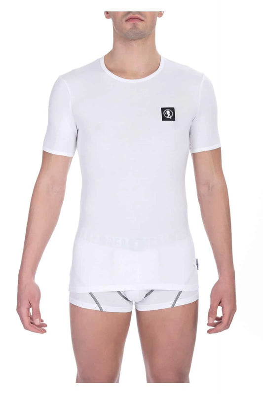 Men Underwear T-Shirts - Stretchable - Short-Sleeves White -Guocali