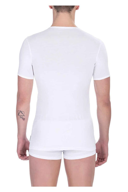 Men Underwear T-shirts - Stretchable - Short-Sleeves White -Guocali