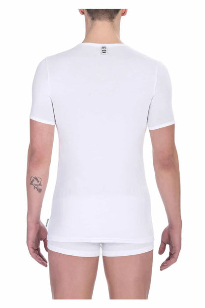 Men Underwear T-shirts - Stretchable - Short-Sleeves White -Guocali