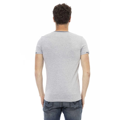 Men V-Neck Short-Sleeves T-Shirt – Breathable - Gray -Guocali