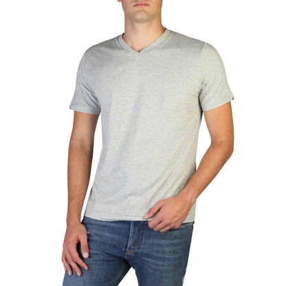 Men V-Neck Short-Sleeves T-Shirt – Breathable - Gray -Guocali