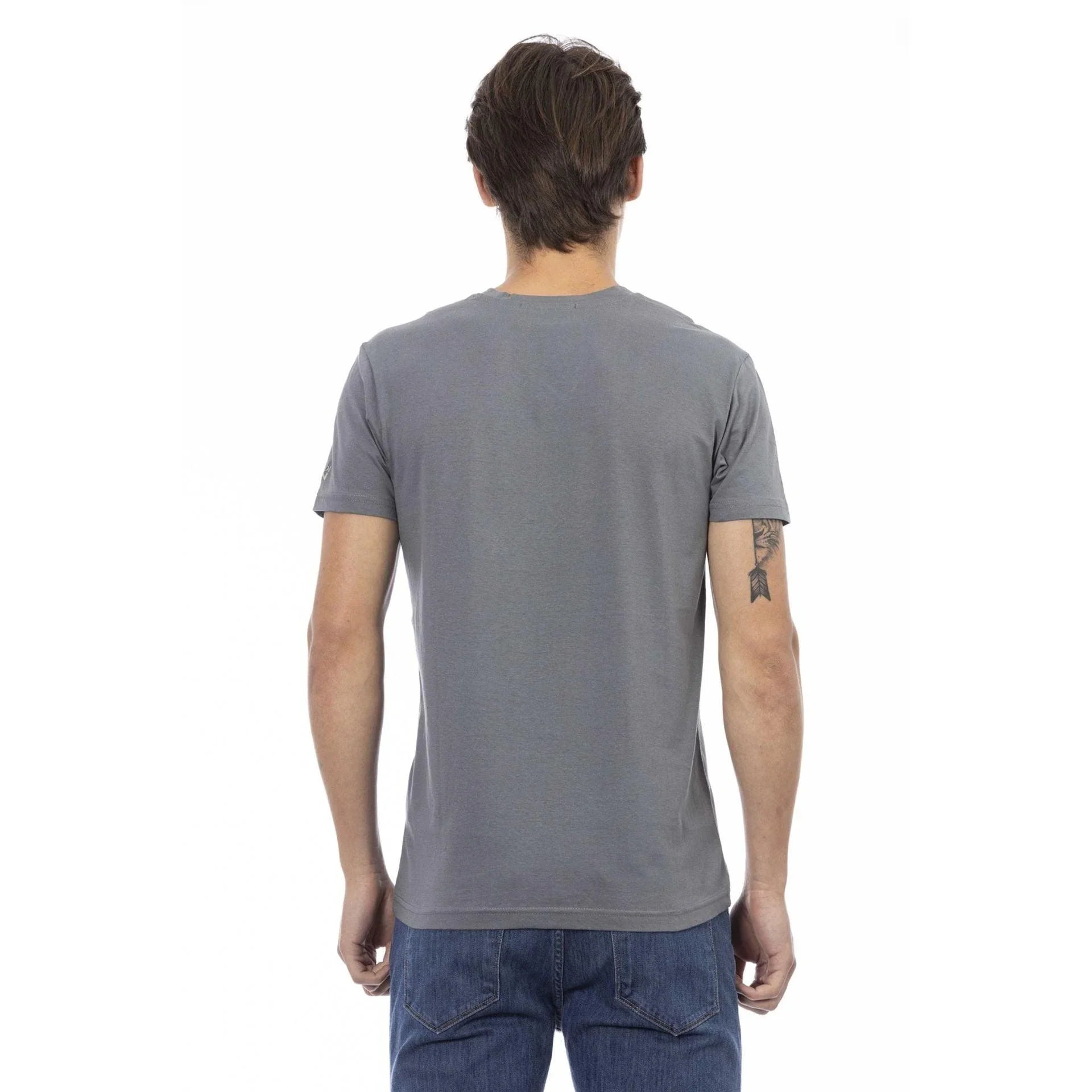 Men V-Neck Short-Sleeves T-Shirt – Breathable - Gray -Guocali