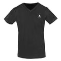 Men V-Neck Short-Sleeves T-Shirt – Stretchable - Black -Guocali