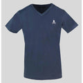 Men V-Neck Short-Sleeves T-Shirt – Stretchable - Navy -Guocali