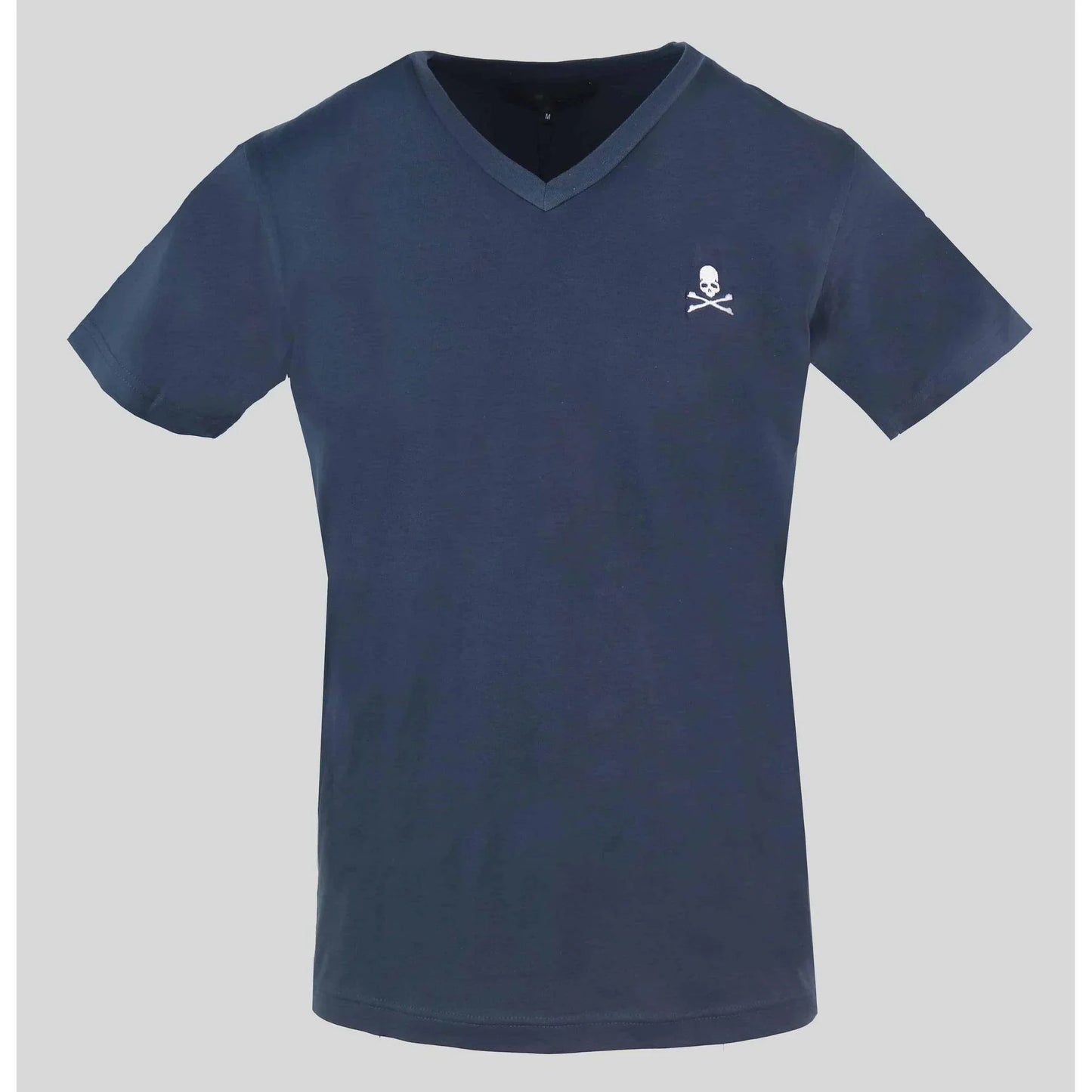 Men V-Neck Short-Sleeves T-Shirt – Stretchable - Navy -Guocali