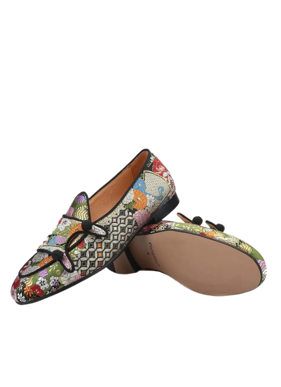 Men's Embroidered Slipper Monk Strap Dress Loafers – Monk Strap Shoes | GUOCALI – view 3