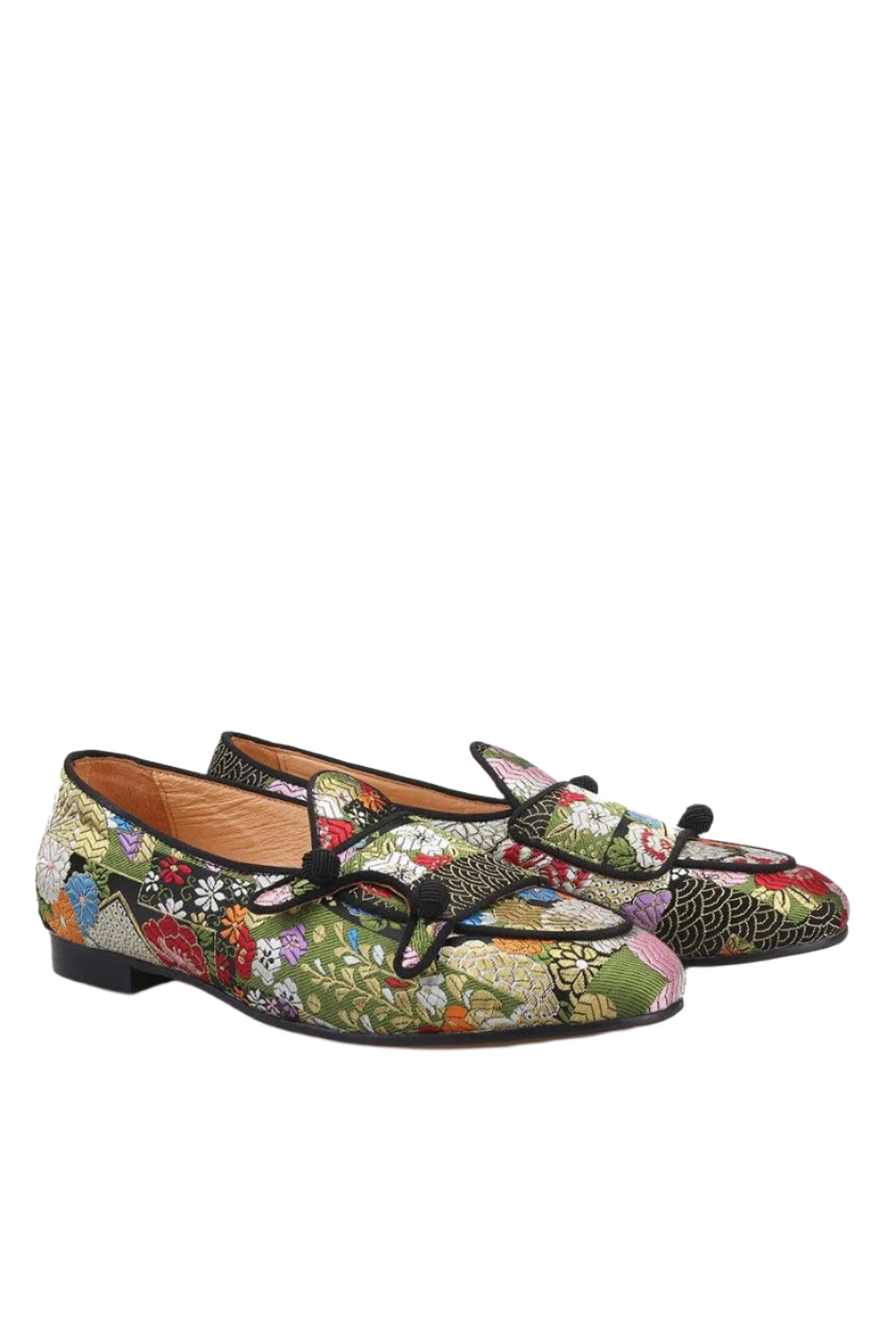 Men's Embroidered Slipper Monk Strap Dress Loafers – Monk Strap Shoes | GUOCALI – view 4
