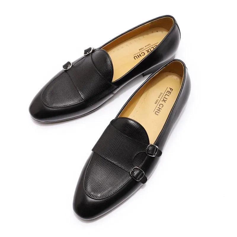 Men's Gradient Slip-On Monk Strap Dress Loafers – Monk Strap Shoes | GUOCALI – view 6