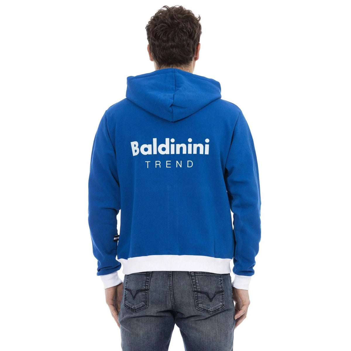 Men's hoodie Baldinini Trend Full-Zip Kangaroo Pocket Navy – view 3