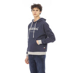 Men's hoodie Baldinini Trend Logo Kangaroo Pocket Cotton Navy – view 2