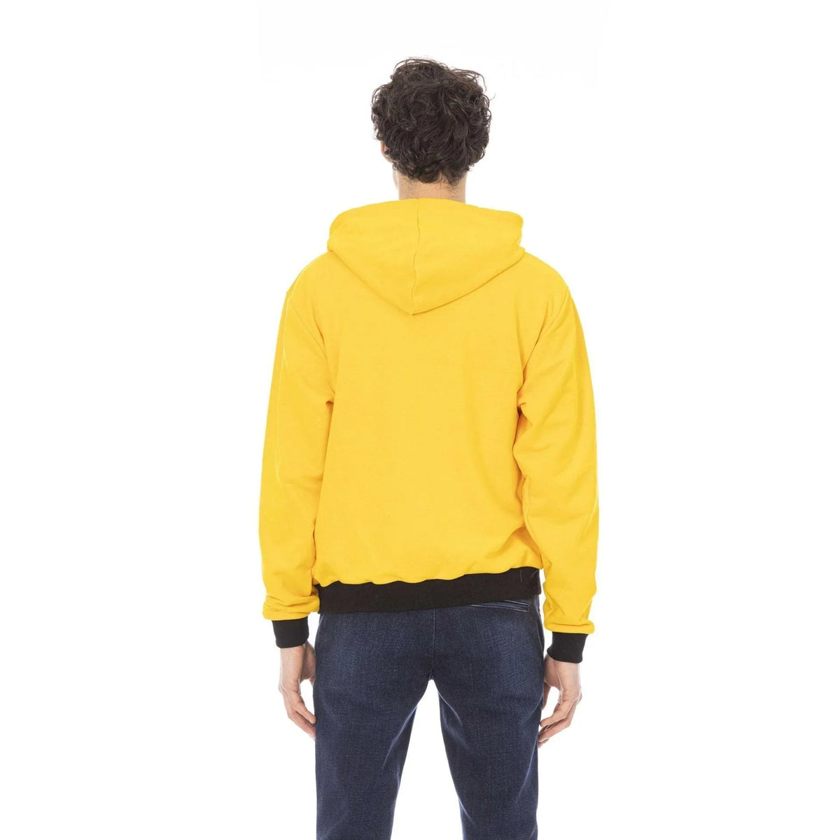 Men's hoodie Baldinini Trend Logo Lettering Pullover Yellow – view 3