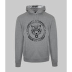 Men's hoodie Plein Sport Logo Print Kangaroo Pocket Grey – main view