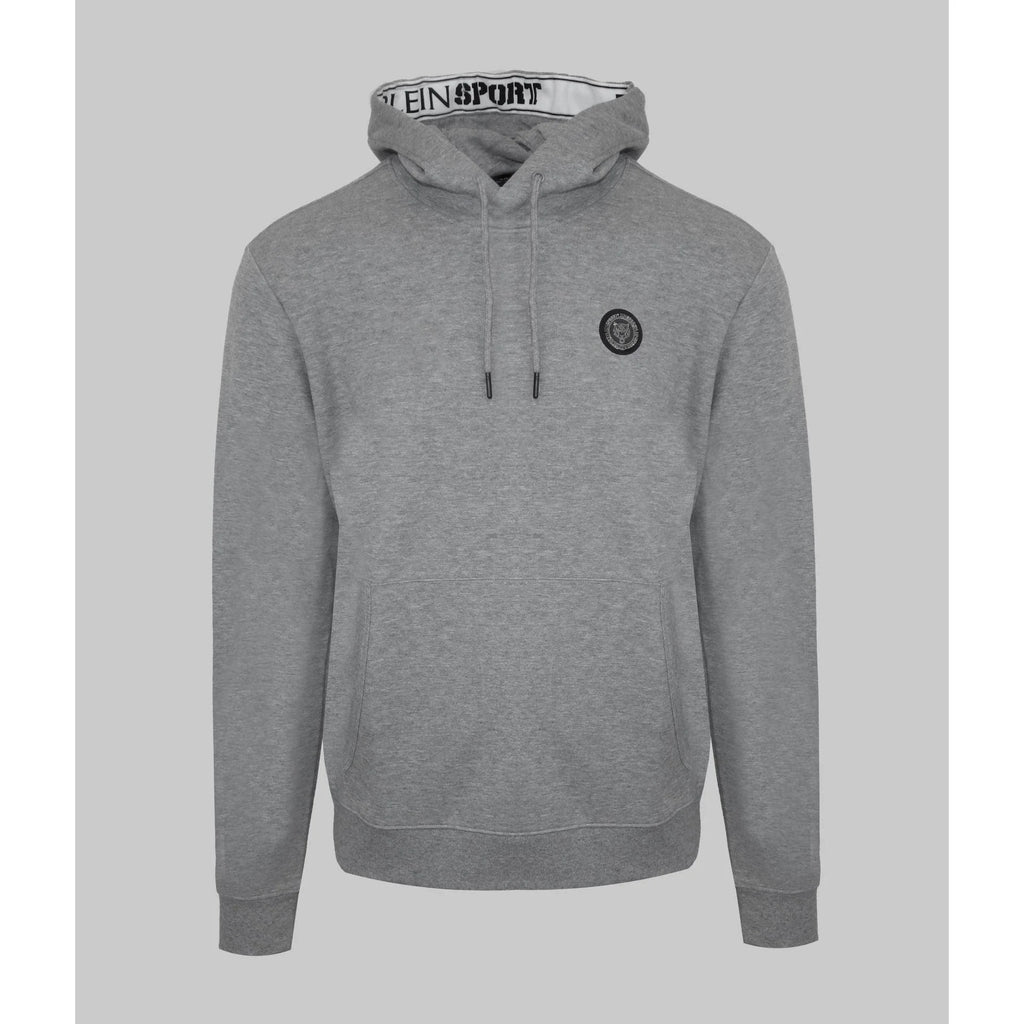 Men's hoodie Plein Sport Pullover Kangaroo Pocket Grey – main view